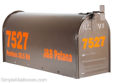 Rural Mailbox | Brown | Free Shipping | Free Reflective Lettering
